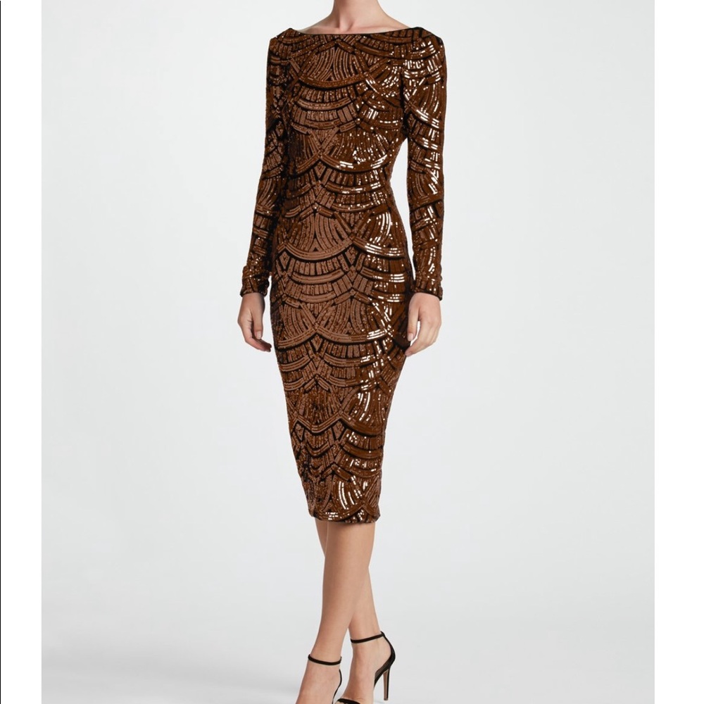 Dress The Population Emery Sequin Midi Dress